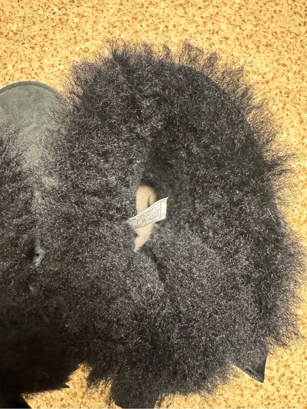 UGG Bailey Bow II Kids Black Shearling Boots